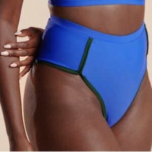 OOKIOH Vibrant Blue and Green women’s Swim Briefs